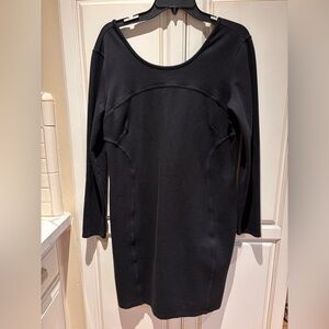 Athleta Black Women's Dress size L back zipper long sleeves